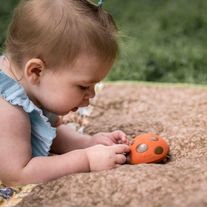 Tikiri My First Garden Natural Rubber Teether & Rattle - Ladybug - Hello Charlie