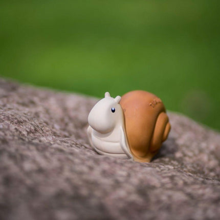 Tikiri My First Garden Natural Rubber Teether & Rattle - Snail-Tikiri-Hello Charlie