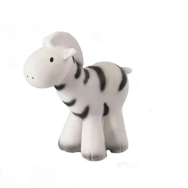Tikiri My First Zoo Natural Rubber Teether & Rattle - Zebra-Tikiri-Hello Charlie