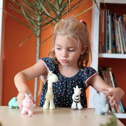 Tikiri My First Zoo Rubber Teether & Rattle - Elephant-Tikiri-Hello Charlie