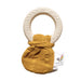 Tikiri Natural Rubber Teether with Muslin - Mustard - Hello Charlie