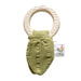 Tikiri Natural Rubber Teether with Muslin - Sage Green - Hello Charlie