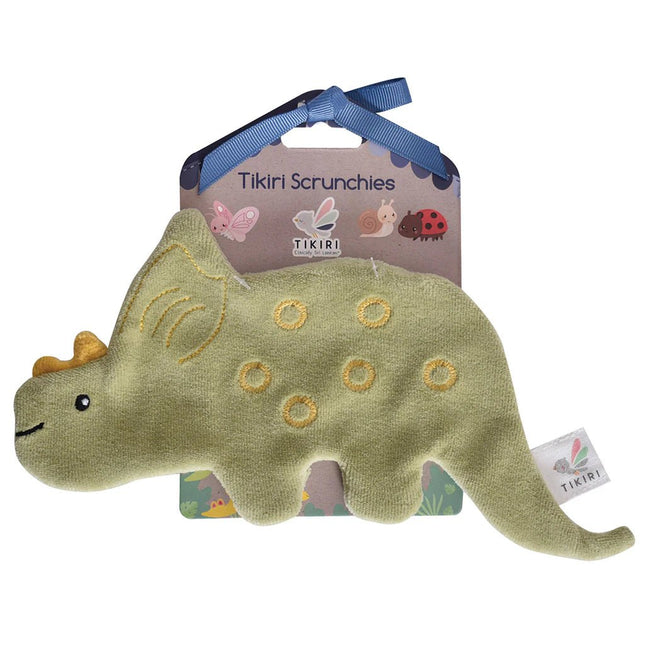 Tikiri Organic Sensory Scrunchie Toy - Triceratops-Tikiri-Hello Charlie