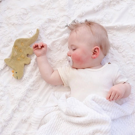 Tikiri Organic Sensory Scrunchie Toy - Triceratops-Tikiri-Hello Charlie