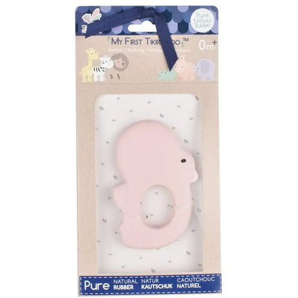 Tikiri Zoo Rubber Teether - Hippo-Tikiri-Hello Charlie