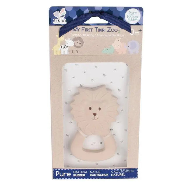 Tikiri Zoo Rubber Teether - Lion-Tikiri-Hello Charlie