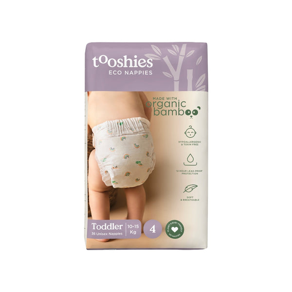 Tooshies Nappies with Organic Bamboo Toddler Size 4 - Bulk--Hello-Charlie