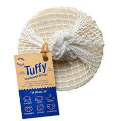 Downunder Wash Co. Tuffy Stain Remover Bar With Net - Lemon Eucalyptus 120g-Downunder Wash Co-Hello Charlie