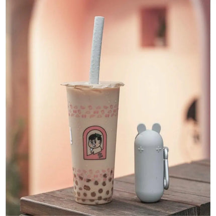 We Might Be Tiny Bubble Tea & Bunny Keepie - Grey-We Might Be Tiny-Hello Charlie