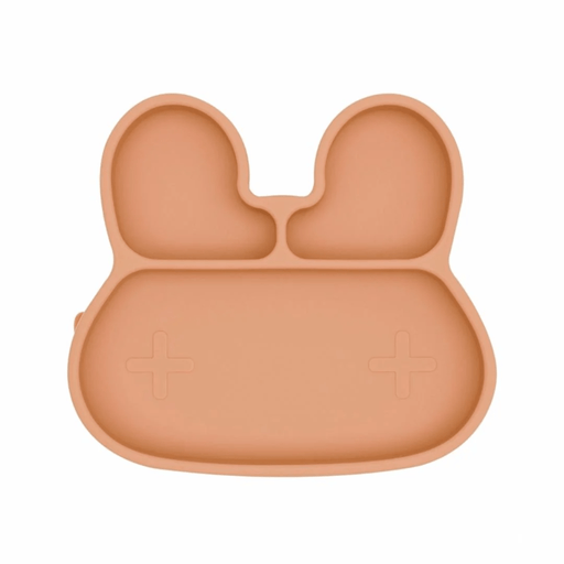 We Might Be Tiny Bunny Stickie Plate - Dark Peach - Hello Charlie