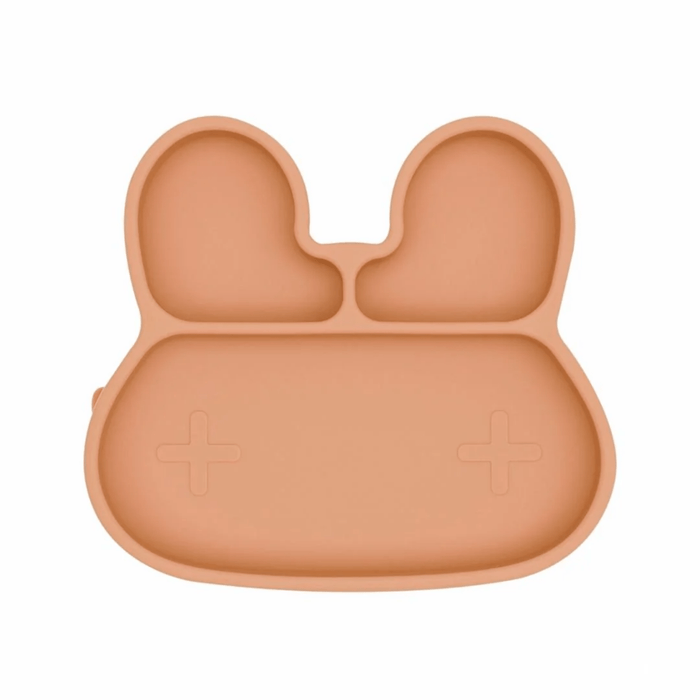 We Might Be Tiny Bunny Stickie Plate - Dark Peach - Hello Charlie