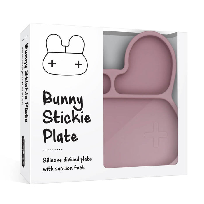 We Might Be Tiny Bunny Stickie Plate - Dusty Rose - Hello Charlie