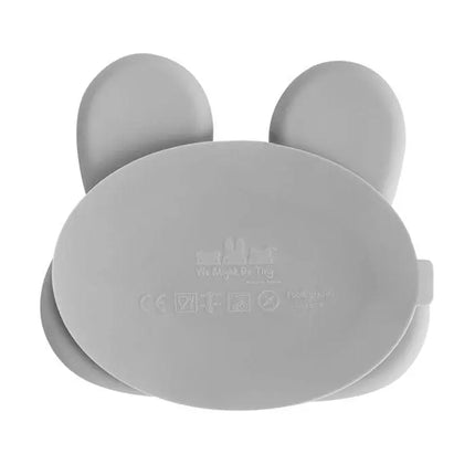 We Might Be Tiny Bunny Stickie Plate - Grey-We Might Be Tiny-Hello Charlie