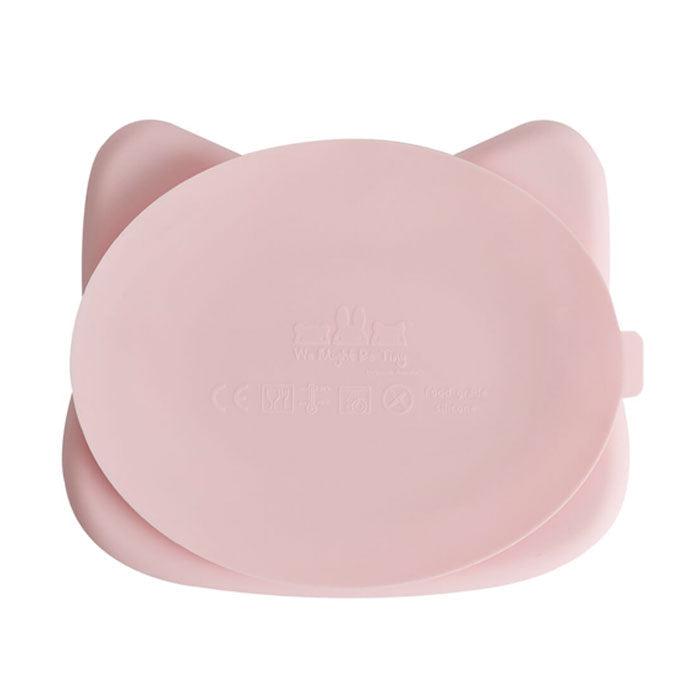 We Might Be Tiny Cat Stickie Plate - Powder Pink - Hello Charlie