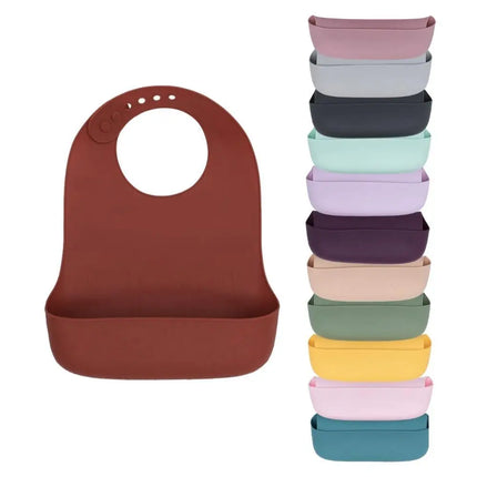 We Might Be Tiny Catchie Silicone Baby Bibs 2.0-We Might Be Tiny-Sage & Yellow-Hello Charlie