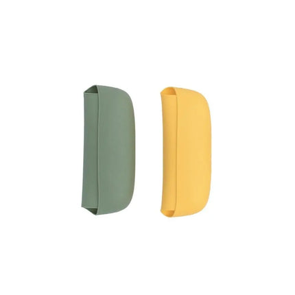 We Might Be Tiny Catchie Silicone Baby Bibs 2.0-We Might Be Tiny-Sage & Yellow-Hello Charlie