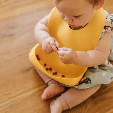We Might Be Tiny Catchie Silicone Baby Bibs 2.0-We Might Be Tiny-Sage & Yellow-Hello Charlie