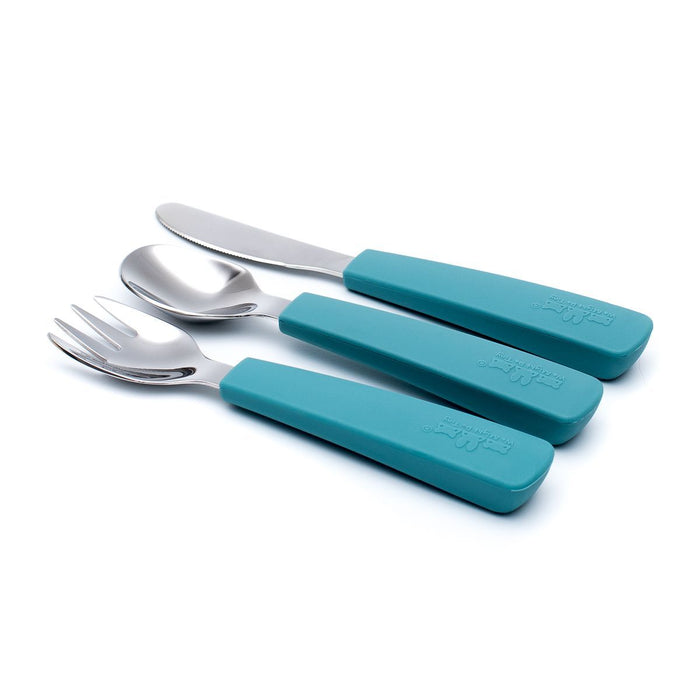 We Might Be Tiny Feedie Cutlery Set for Toddlers - Blue Dusk - Hello Charlie