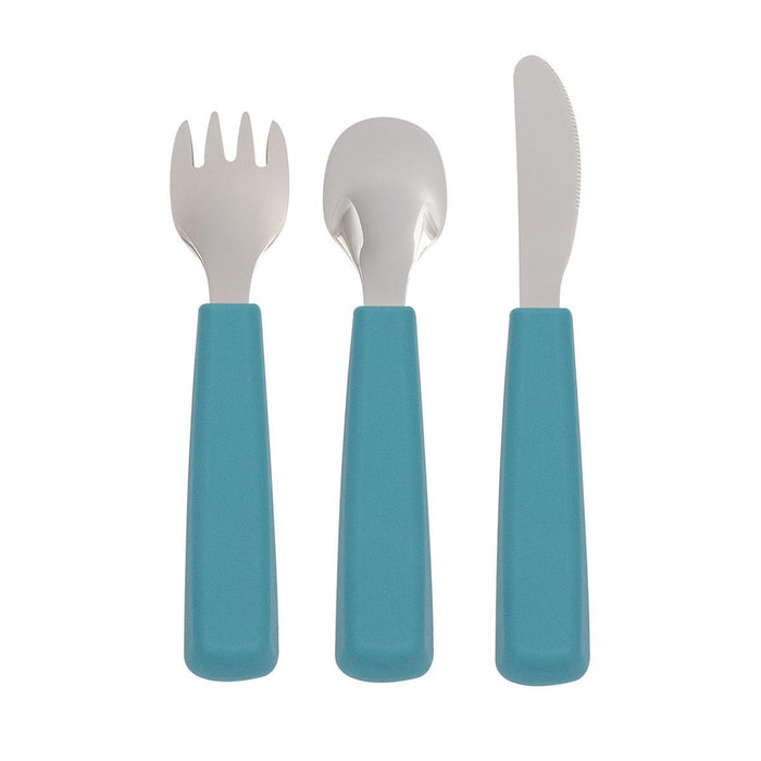 We Might Be Tiny Feedie Cutlery Set for Toddlers - Blue Dusk - Hello Charlie