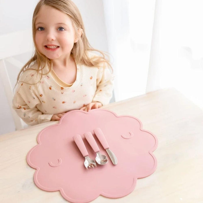 We Might Be Tiny Feedie Cutlery Set for Toddlers - Dusty Rose - Hello Charlie