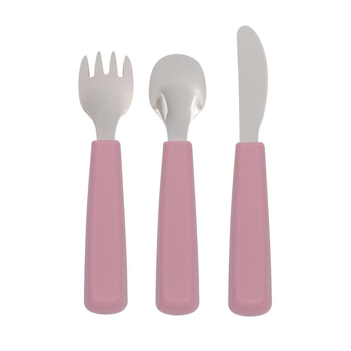 We Might Be Tiny Feedie Cutlery Set for Toddlers - Dusty Rose - Hello Charlie