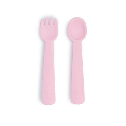 We Might Be Tiny Feedie Fork & Spoon Set - Powder Pink-We Might Be Tiny-Hello Charlie