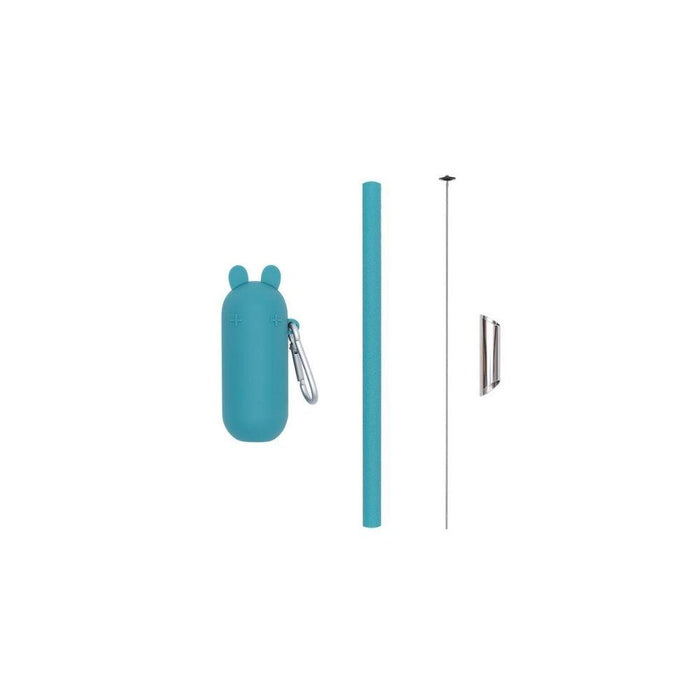 We Might Be Tiny Keepie & Bubble Tea Straw Set - Blue Dusk - Hello Charlie