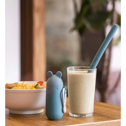 We Might Be Tiny Keepie & Bubble Tea Straw Set - Blue Dusk-We Might Be Tiny-Hello Charlie