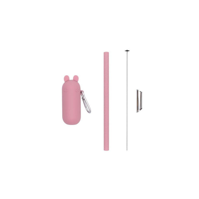 We Might Be Tiny Keepie & Bubble Tea Straw Set - Dusty Rose - Hello Charlie