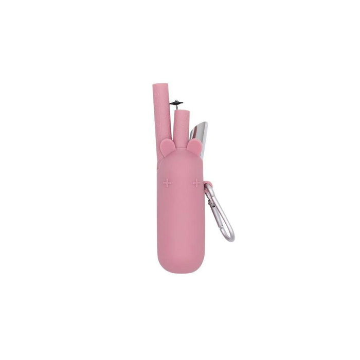 We Might Be Tiny Keepie & Bubble Tea Straw Set - Dusty Rose - Hello Charlie