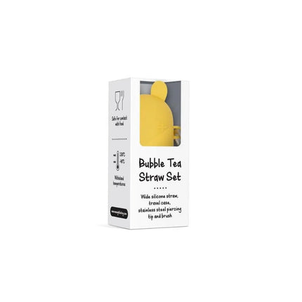 We Might Be Tiny Keepie & Bubble Tea Straw Set - Yellow-We Might Be Tiny-Hello Charlie
