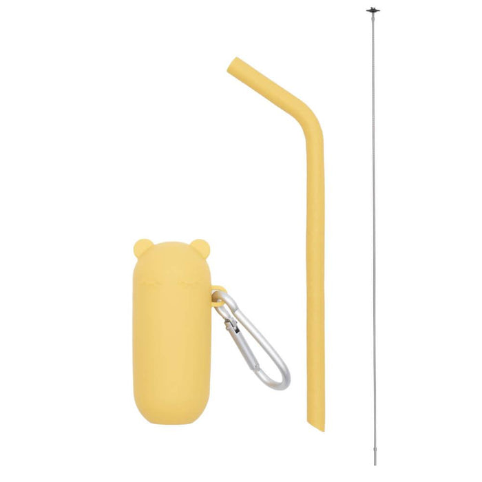 We Might Be Tiny Keepie + Straw Set - Yellow - Hello Charlie