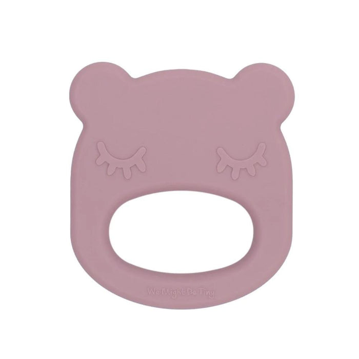 We Might Be Tiny Silicone Baby Teether - Bear - Dusty Rose--Hello-Charlie