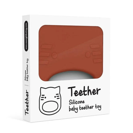We Might Be Tiny Silicone Baby Teether - Cat-We Might Be Tiny-Burnt Orange-Hello Charlie