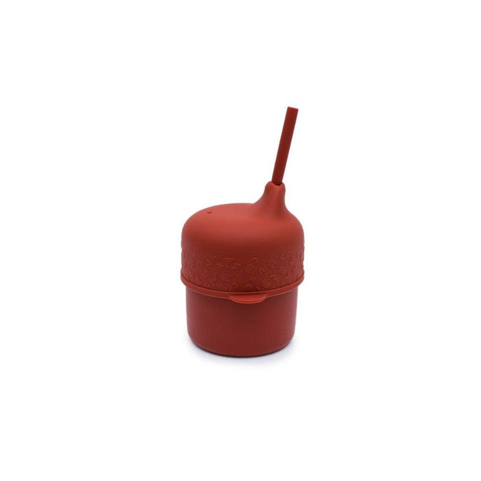 We Might Be Tiny Sippie Lid & Mini Silicone Straw - Rust - Hello Charlie