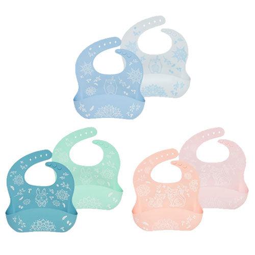 Weanmeister Silicone EasyRinse Bibs Patterned - 2 Pack - Hello Charlie