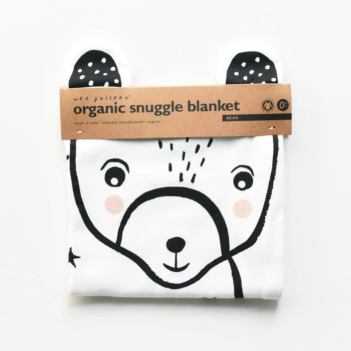 Wee Gallery Organic Snuggle Blanket - Bear - Hello Charlie