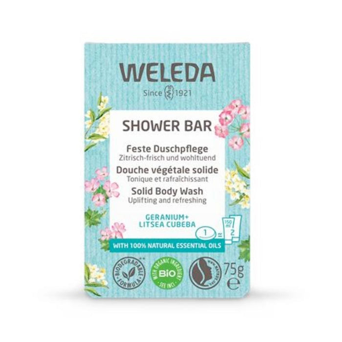 Weleda Solid Body Wash & Shower Bar - Geranium & Litsea Cubeba - Hello Charlie