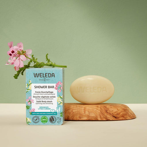 Weleda Solid Body Wash & Shower Bar - Geranium & Litsea Cubeba - Hello Charlie