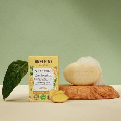 Weleda Solid Body Wash & Shower Bar - Ginger & Petitgrain - Hello Charlie