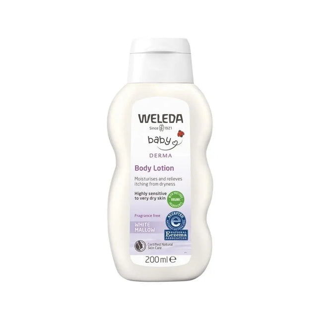 Weleda Baby Derma Body Lotion White Mallow Fragrance Free 200ml-Weleda-Hello Charlie