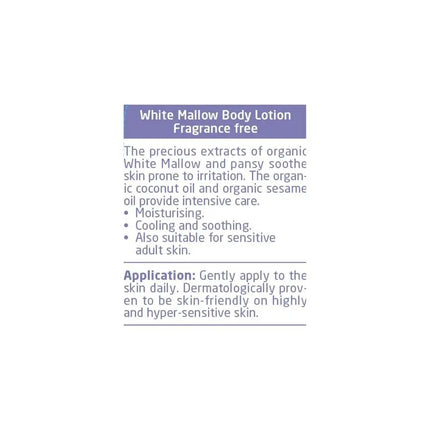 Weleda Baby Derma Body Lotion White Mallow Fragrance Free 200ml-Weleda-Hello Charlie