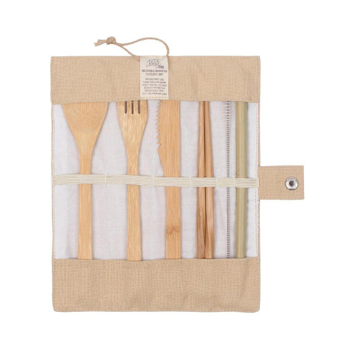 White Magic Eco Basics Bamboo Cutlery Set - Hello Charlie