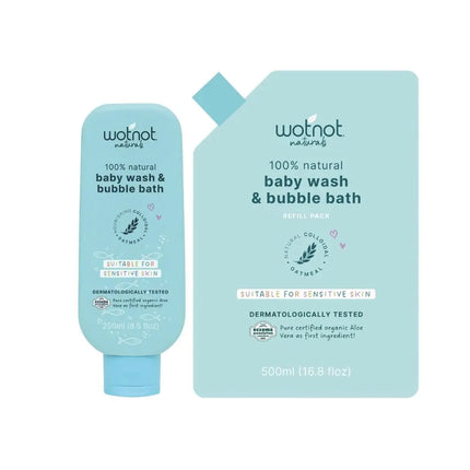 Wotnot Natural Baby Wash & Bubble Bath-WotNot-250ml-Hello Charlie