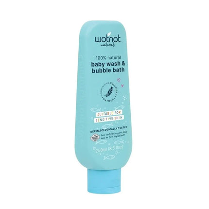 Wotnot Natural Baby Wash & Bubble Bath-WotNot-250ml-Hello Charlie