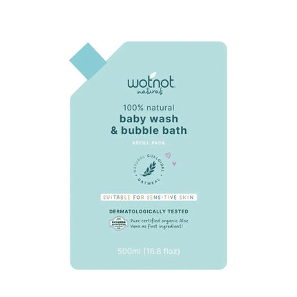 Wotnot Natural Baby Wash & Bubble Bath-WotNot-500ml-Hello Charlie