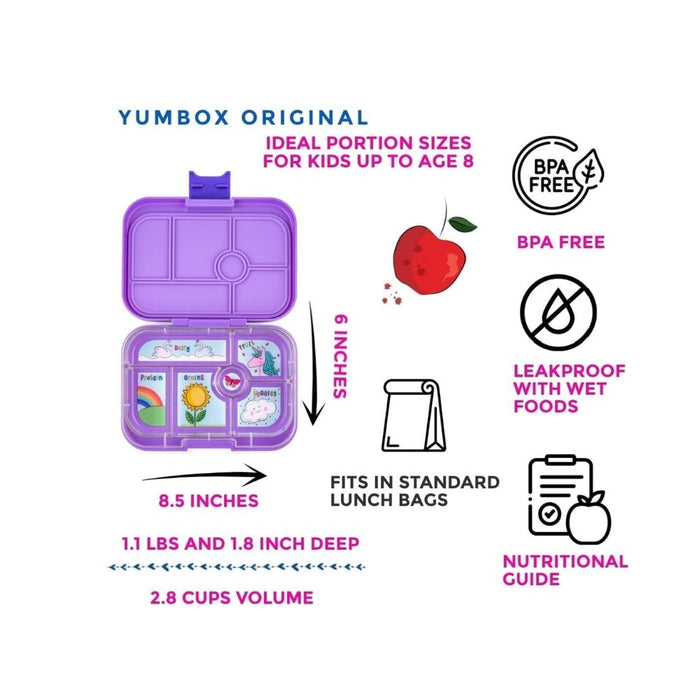 Yumbox Original Bento Lunch Box - Dreamy Purple--Hello-Charlie