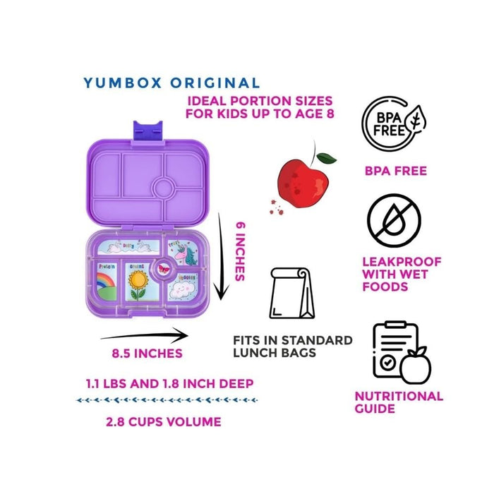 Yumbox Original Bento Lunch Box - Dreamy Purple - Hello Charlie