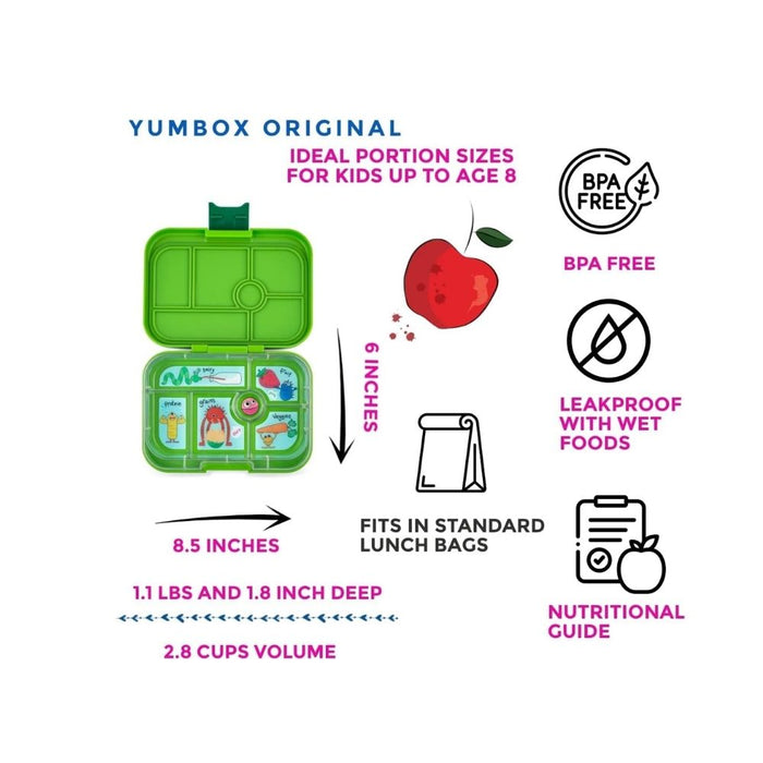 Yumbox Original Bento Lunch Box - Go Green--Hello-Charlie