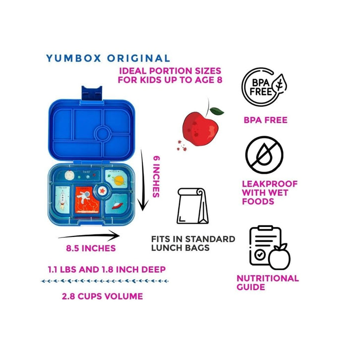 Yumbox Original Bento Lunch Box - Neptune Blue--Hello-Charlie